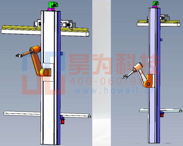 側(cè)壁四軸噴漆機(jī)器人效果圖 